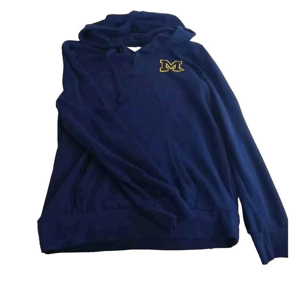 Colony Large Hooded Waffle Blue University of Michigan Pocket Hoodie